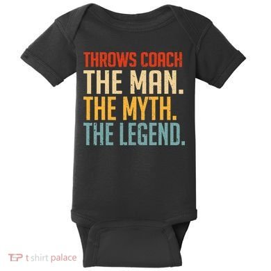 Fun Hilarious Funny Track & Field Throwing Throws Coach Baby Bodysuit