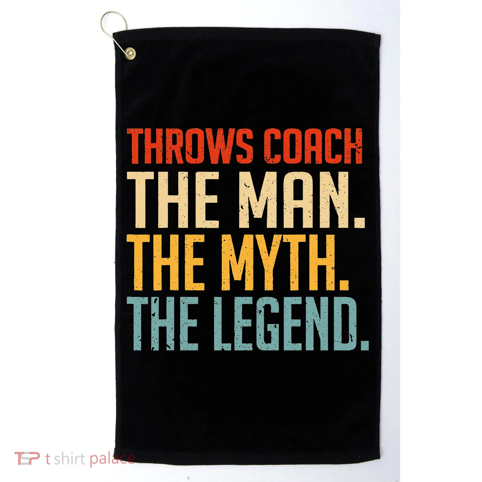 Fun Hilarious Funny Track & Field Throwing Throws Coach Golf Towel