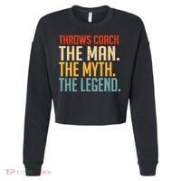 Fun Hilarious Funny Track & Field Throwing Throws Coach Cropped Pullover Crew thumb 0