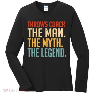 Fun Hilarious Funny Track & Field Throwing Throws Coach Women's Long Sleeve Shirt