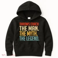 Fun Hilarious Funny Track & Field Throwing Throws Coach Kids Hoodie thumb 0