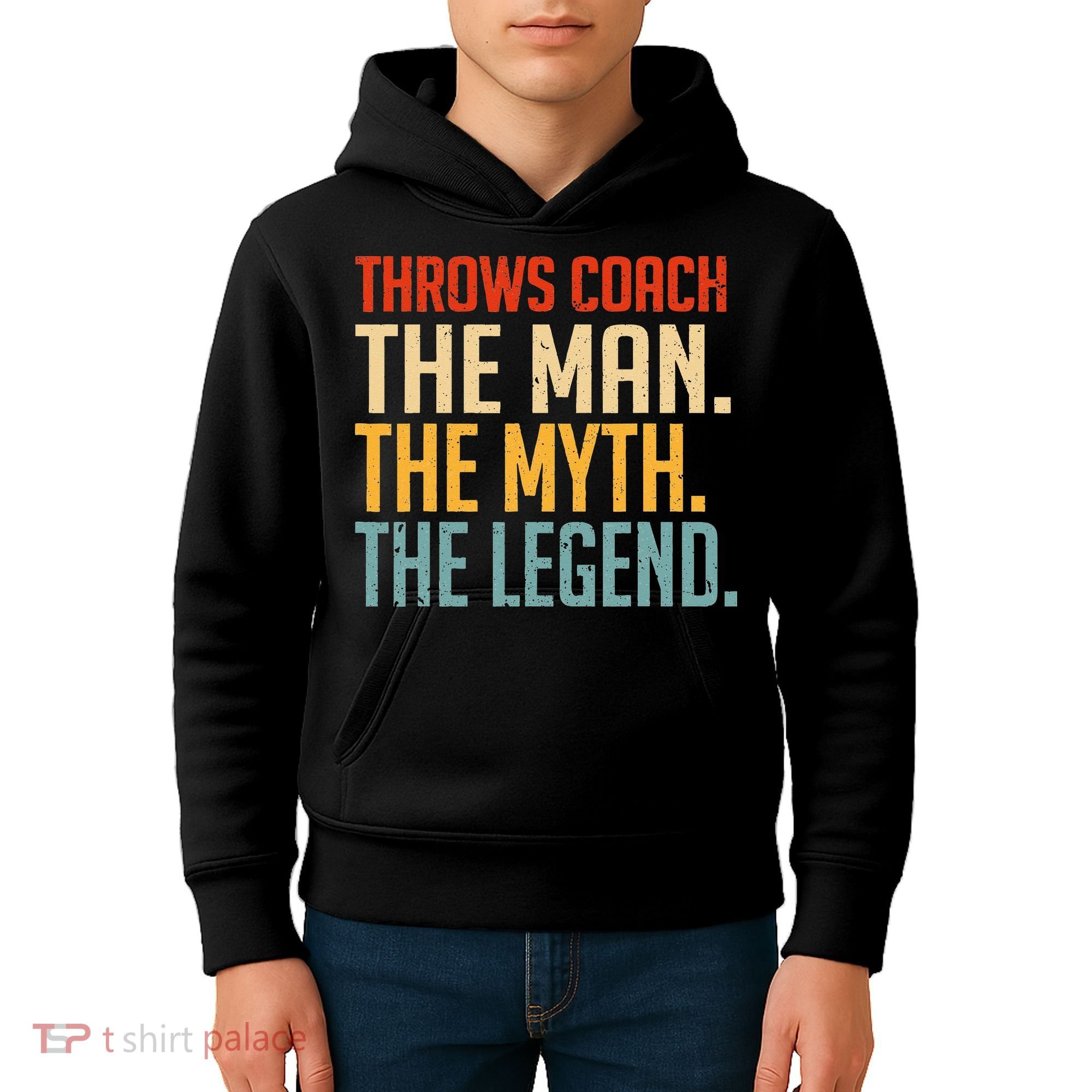 Fun Hilarious Funny Track & Field Throwing Throws Coach Kids Hoodie