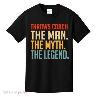 Fun Hilarious Funny Track & Field Throwing Throws Coach Kids T-Shirt