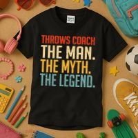 Fun Hilarious Funny Track & Field Throwing Throws Coach Kids T-Shirt thumb 3