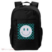 Funny Happy Face Checkered Pattern Smile Face Meme Backpack thumb 0