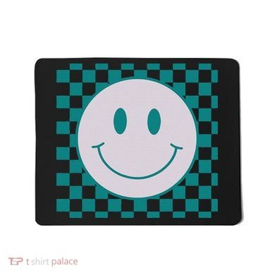 Funny Happy Face Checkered Pattern Smile Face Meme Mousepad