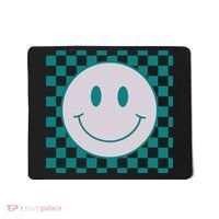 Funny Happy Face Checkered Pattern Smile Face Meme Mousepad thumb 0