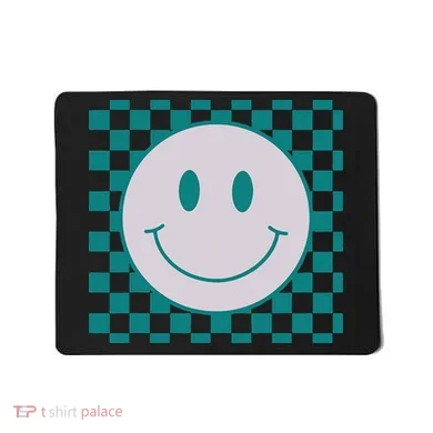 Funny Happy Face Checkered Pattern Smile Face Meme Mousepad