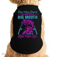 Funny Humor Fishing Doggie Tank thumb 0