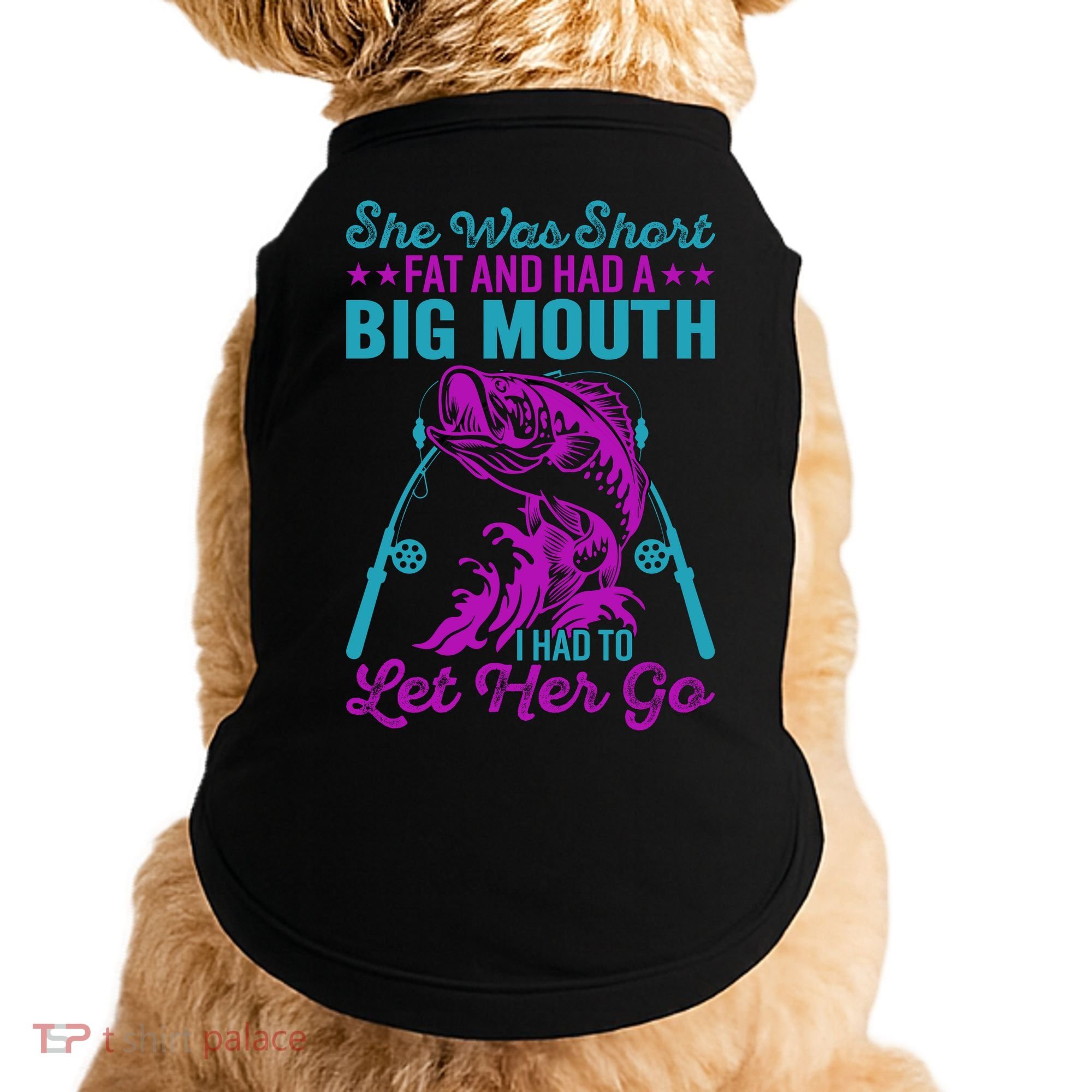 Funny Humor Fishing Doggie Tank