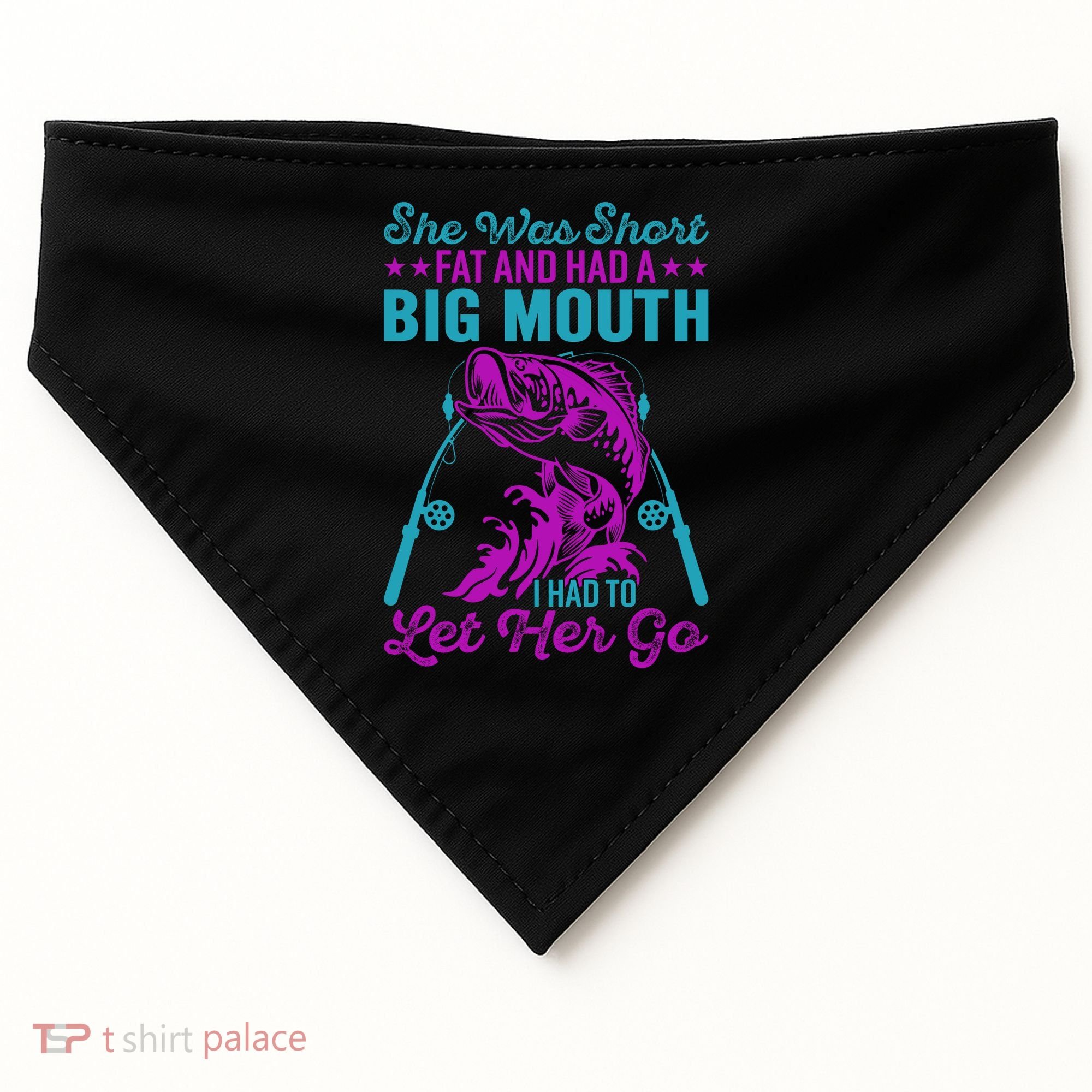 Funny Humor Fishing USA-Made Doggie Bandana