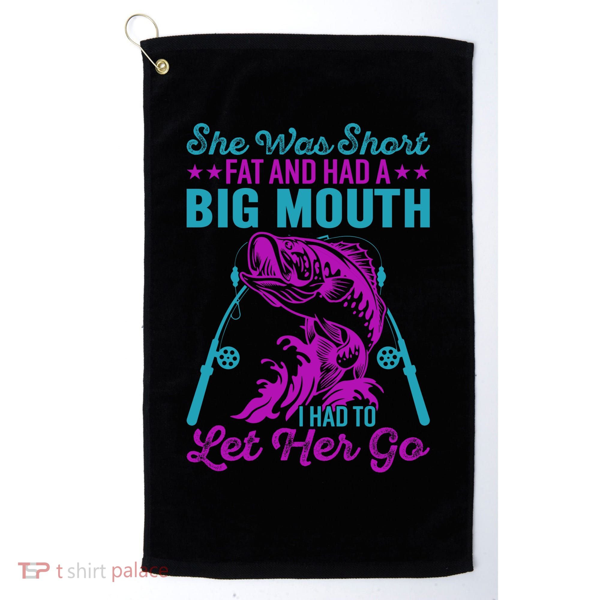 Funny Humor Fishing Golf Towel