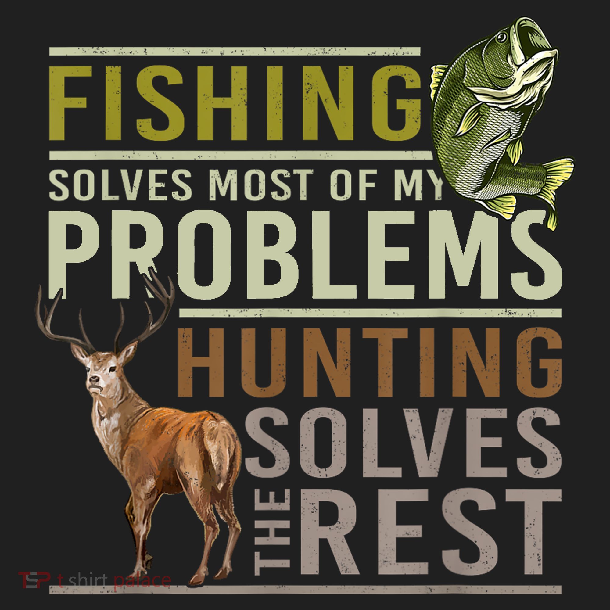 Funny Hunting Fishing Solves Most Of My Problems Gift Women's Sweatshirt