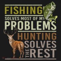 Funny Hunting Fishing Solves Most Of My Problems Gift Women's Hoodie thumb 2