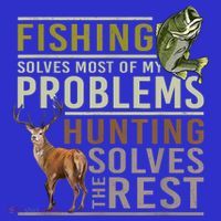 Funny Hunting Fishing Solves Most Of My Problems Gift Long Sleeve Shirt thumb 2