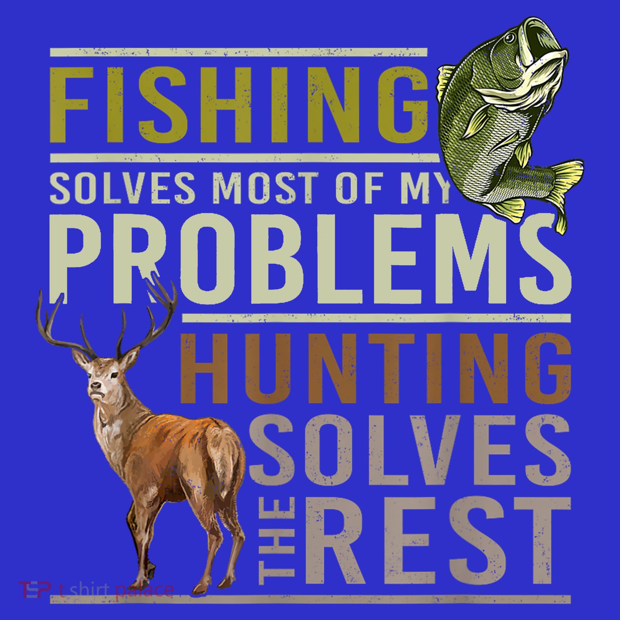 Funny Hunting Fishing Solves Most Of My Problems Gift Coaster