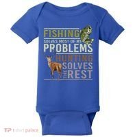 Funny Hunting Fishing Solves Most Of My Problems Gift Baby Bodysuit thumb 0