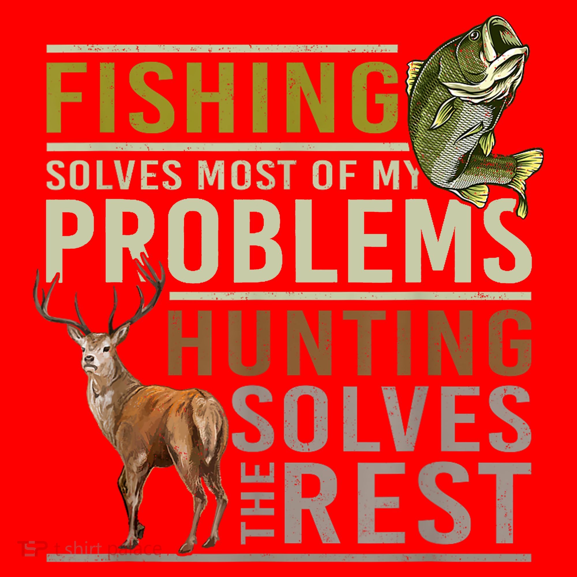 Funny Hunting Fishing Solves Most Of My Problems Gift Santa Hat