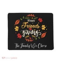 Funny Happy Friendsgiving Turkey Friends Giving Mousepad thumb 0
