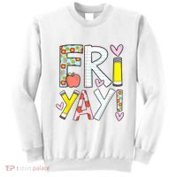 Friyay Happy Friday Funny Weekend Teacher Back To School Sweatshirt thumb 0