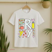 Friyay Happy Friday Funny Weekend Teacher Back To School T-Shirt thumb 2
