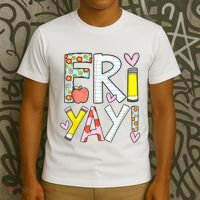 Friyay Happy Friday Funny Weekend Teacher Back To School T-Shirt thumb 3