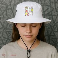 Friyay Happy Friday Funny Weekend Teacher Back To School Bucket Hat thumb 3