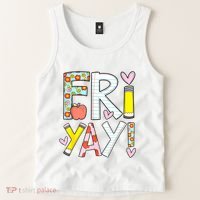 Friyay Happy Friday Funny Weekend Teacher Back To School Tank Top thumb 2