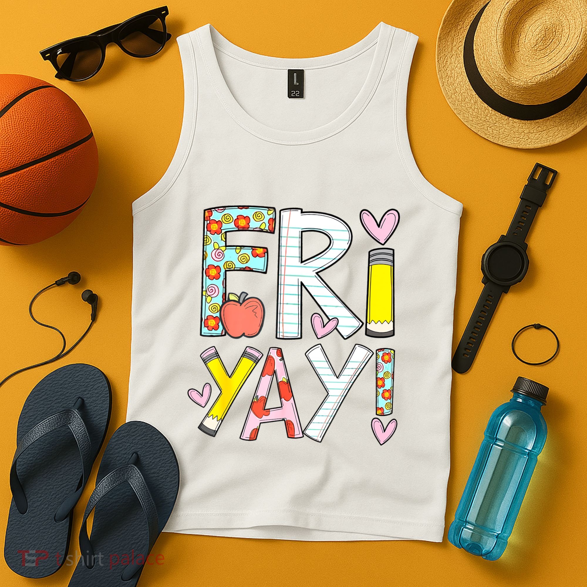 Friyay Happy Friday Funny Weekend Teacher Back To School Tank Top