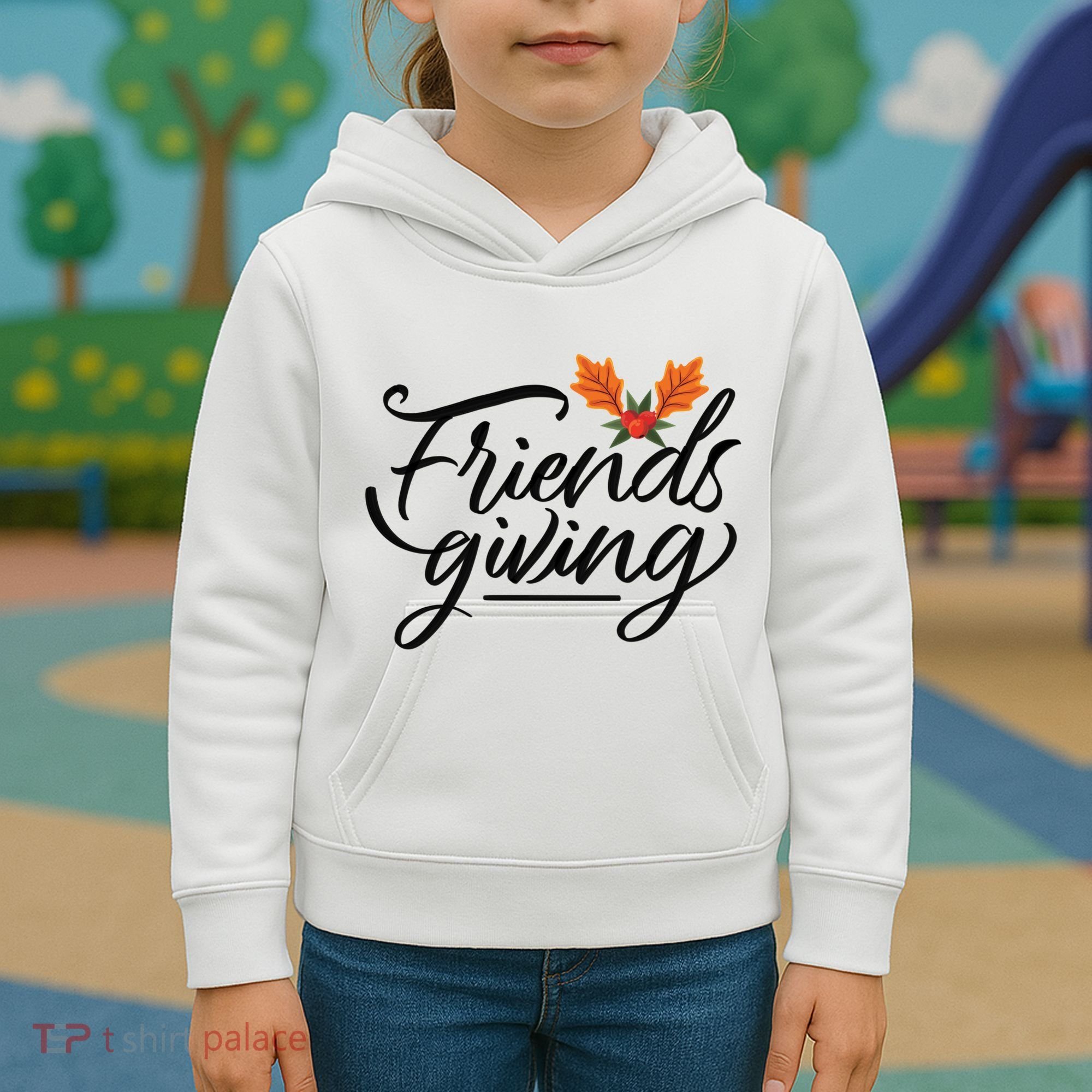 Friendsgiving Holiday Festive Thanksgiving Kids Hoodie