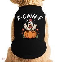F-Caw-F Halloween Funny Sassy Raven Rooster Doggie Tank thumb 0