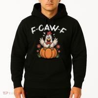 F-Caw-F Halloween Funny Sassy Raven Rooster Hoodie thumb 2