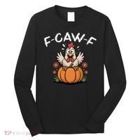 F-Caw-F Halloween Funny Sassy Raven Rooster Long Sleeve Shirt thumb 0