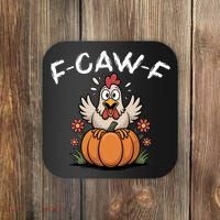 F-Caw-F Halloween Funny Sassy Raven Rooster Coaster thumb 0
