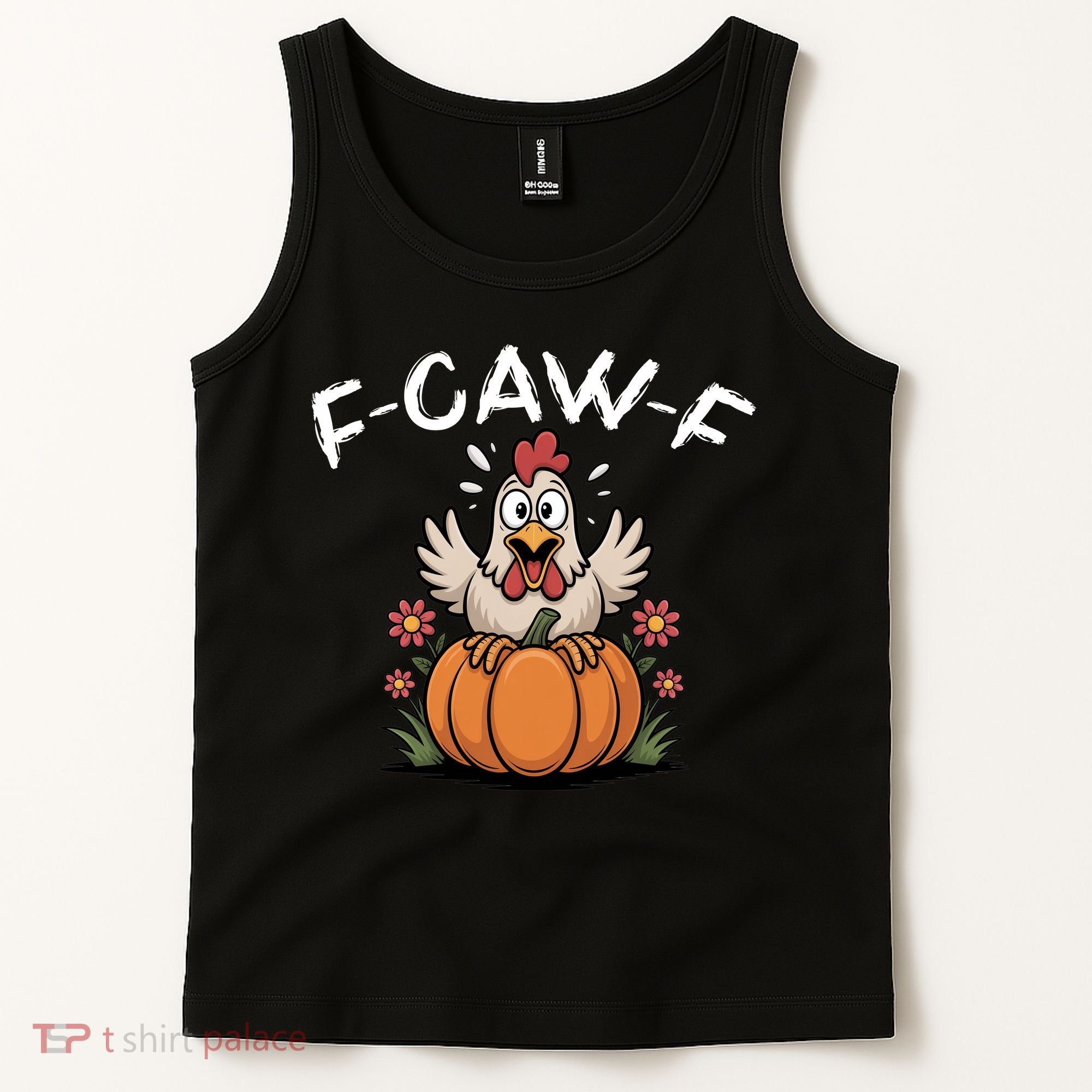 F-Caw-F Halloween Funny Sassy Raven Rooster Tank Top