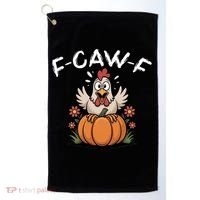 F-Caw-F Halloween Funny Sassy Raven Rooster Golf Towel thumb 0