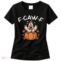 F-Caw-F Halloween Funny Sassy Raven Rooster Women's T-Shirt thumb 0