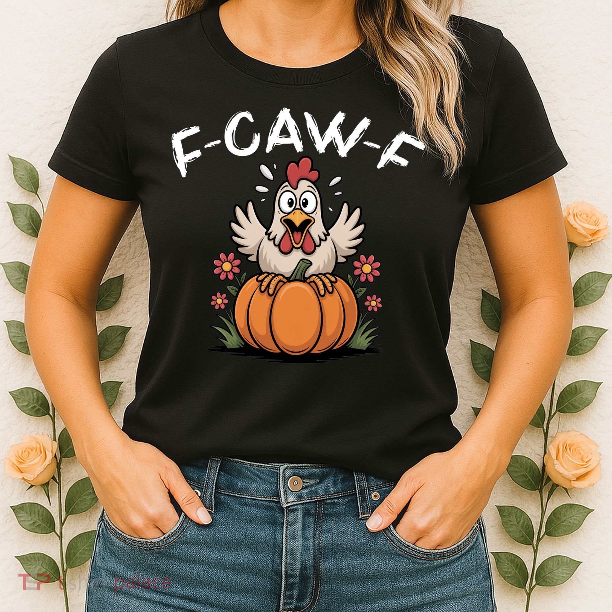 F-Caw-F Halloween Funny Sassy Raven Rooster Women's T-Shirt