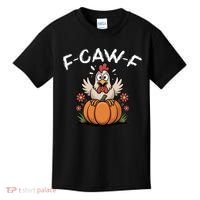 F-Caw-F Halloween Funny Sassy Raven Rooster Kids T-Shirt thumb 0