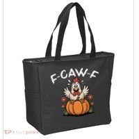 F-Caw-F Halloween Funny Sassy Raven Rooster Tote Bag thumb 2