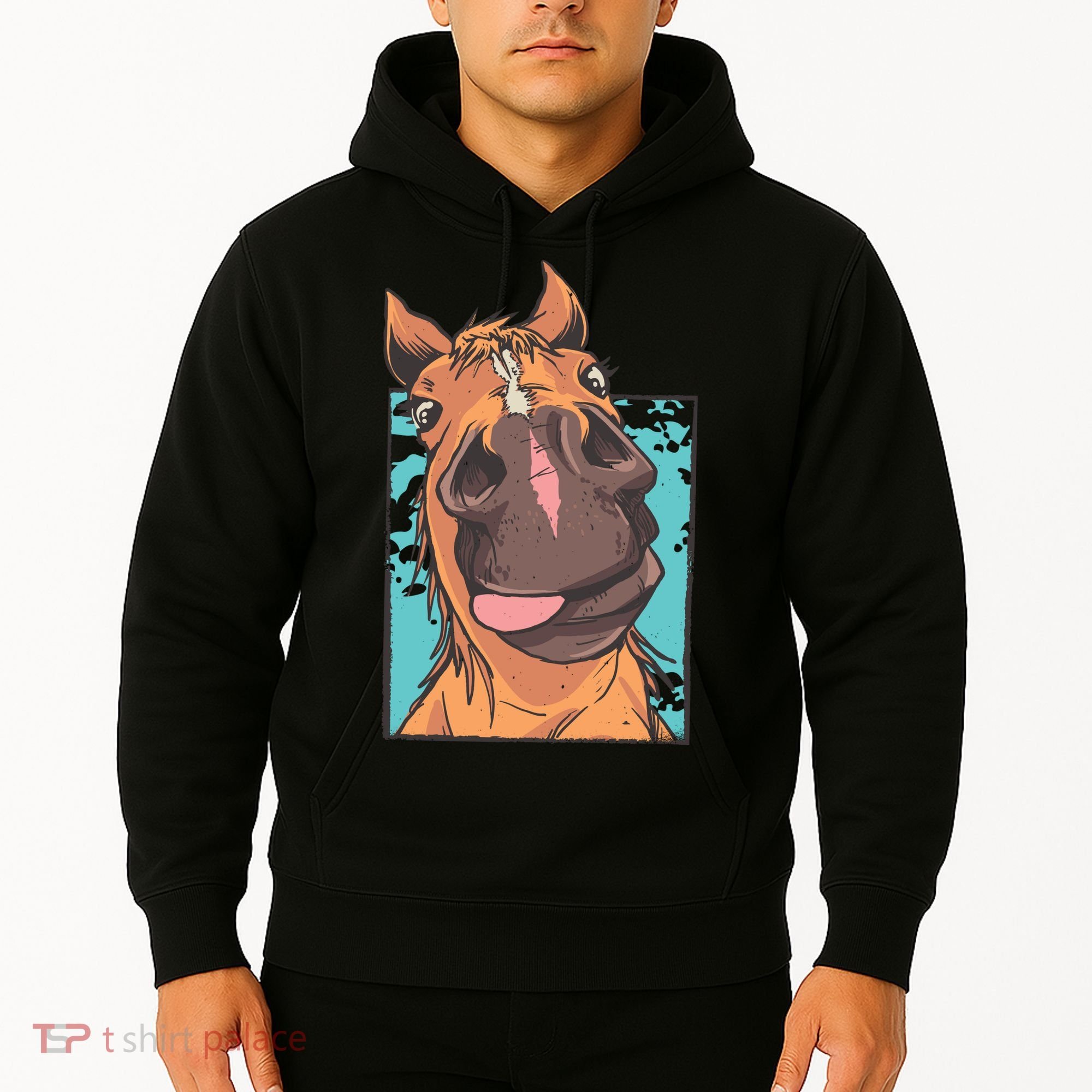 Funny Horse Face Hoodie