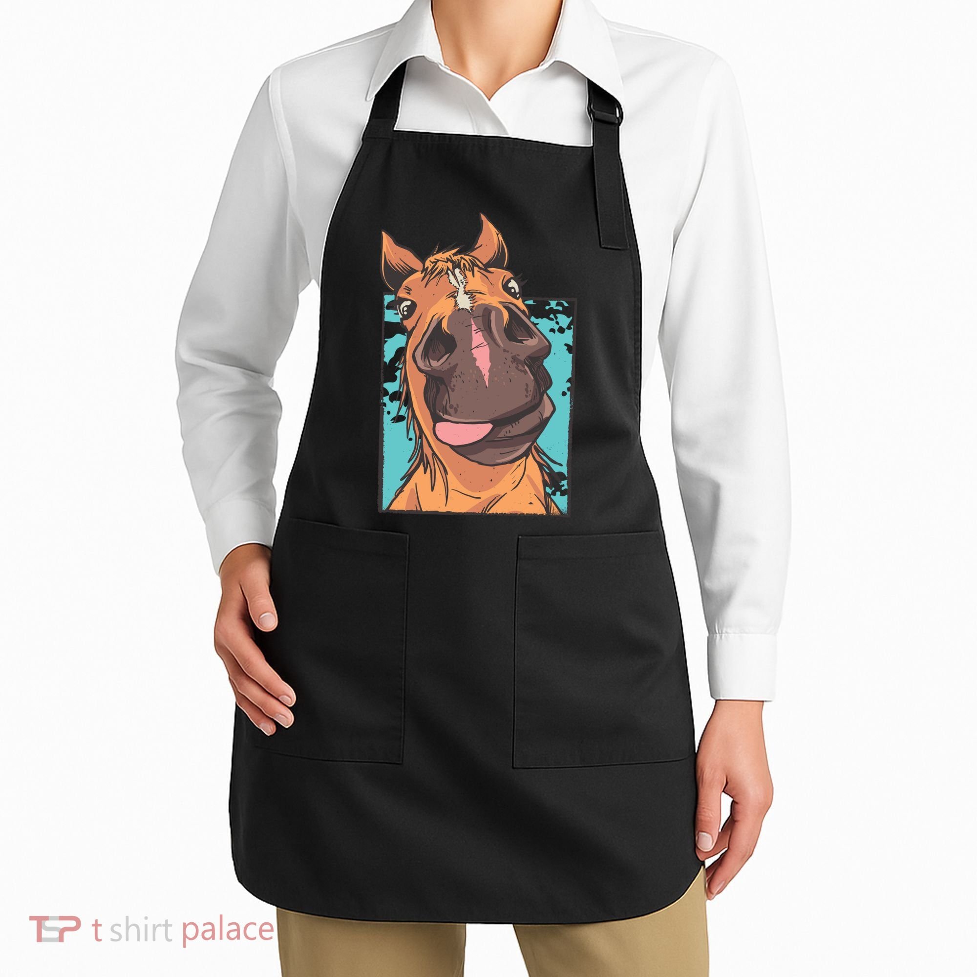 Funny Horse Face Apron