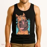 Funny Horse Face Tank Top thumb 3