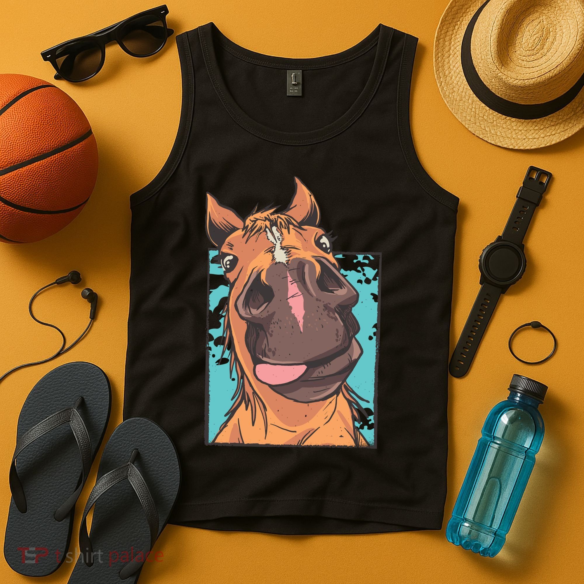 Funny Horse Face Tank Top