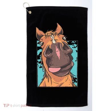 Funny Horse Face Golf Towel
