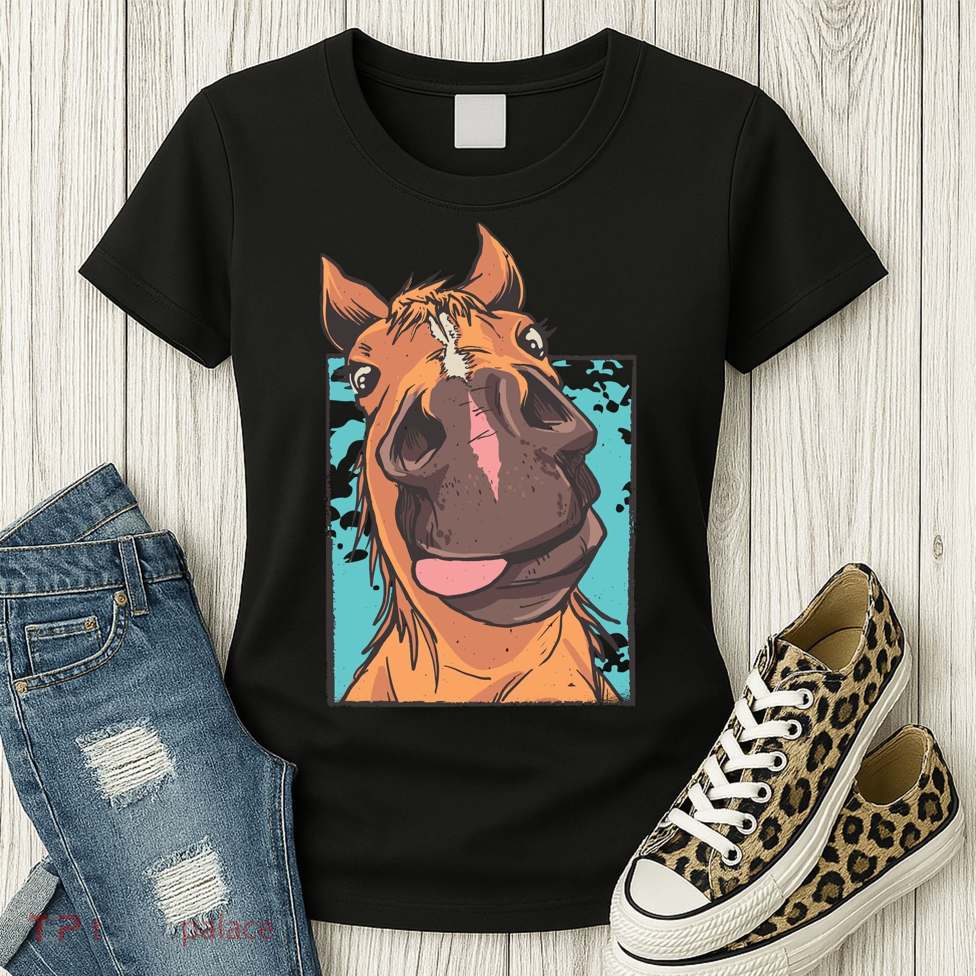Funny Horse Face Women's T-Shirt