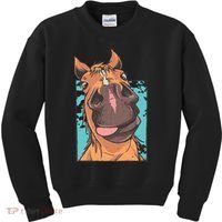 Funny Horse Face Kids Sweatshirt thumb 0