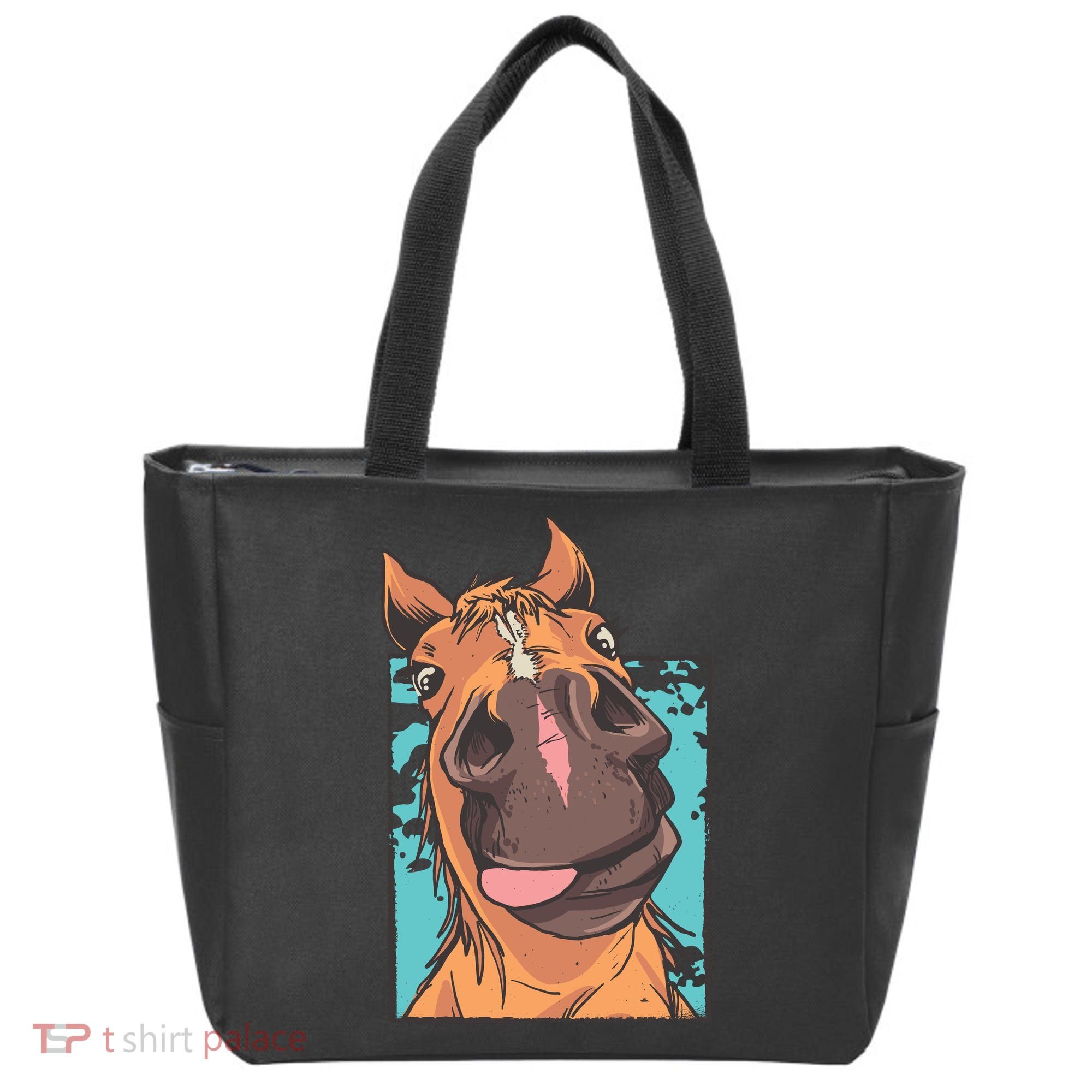 Funny Horse Face Tote Bag