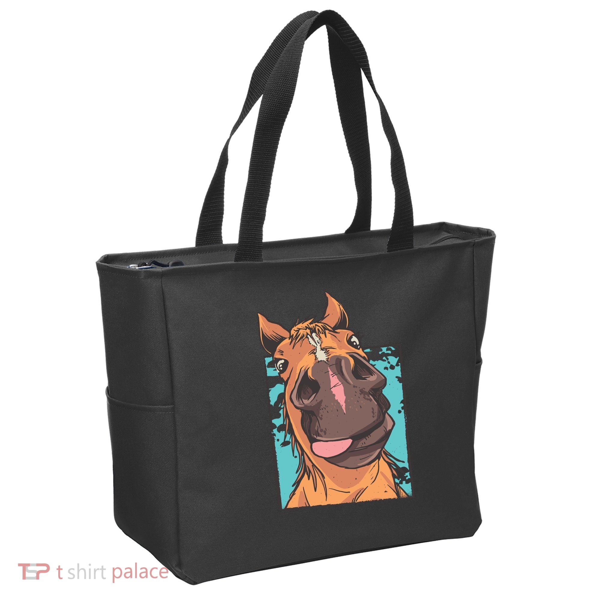 Funny Horse Face Tote Bag
