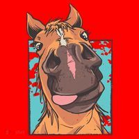 Funny Horse Face Santa Hat thumb 1